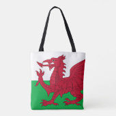 Welsh Dragon ~ Flag of Wales Tote Bag (Achterkant)