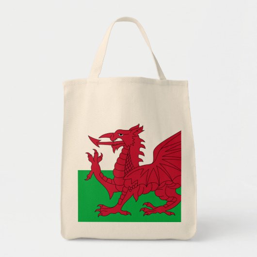 Welsh Dragon ~ Flag of Wales Tote Bag (Voorkant)