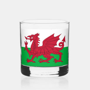 Welsh Dragon ~ Flag of Wales Whisky Glas