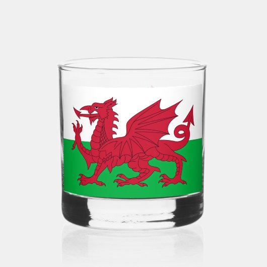 Welsh Dragon ~ Flag of Wales Whisky Glas (Voorkant)