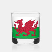 Welsh Dragon ~ Flag of Wales Whisky Glas (Achterkant)