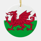 Welsh dragon flag ornament (Voorkant)