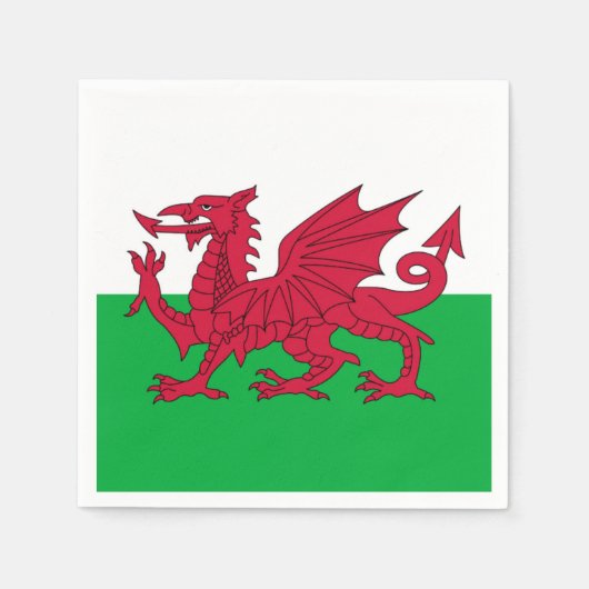 Welsh dragon flag servet (Voorkant)