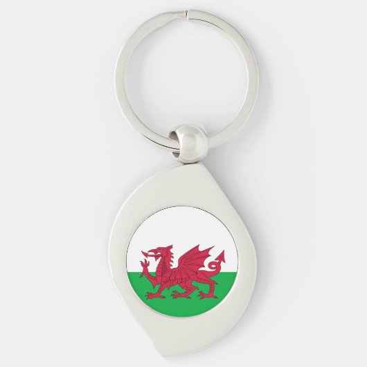 Welsh dragon flag Sleutelhanger (Voorkant)