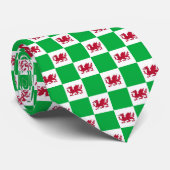 Welsh dragon flag stropdas (Opgerold)