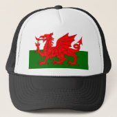 Welsh Dragon Flag Trucker Pet (Voorkant)