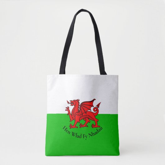 Welsh Dragon Flag voor St David's Day Tote Bag (Voorkant)