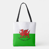Welsh Dragon Flag voor St David's Day Tote Bag (Achterkant)