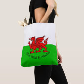 Welsh Dragon Flag voor St David's Day Tote Bag (Dichtbij)