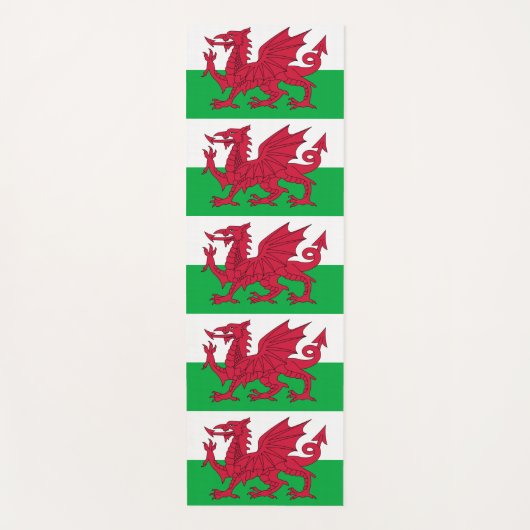 Welsh dragon flag yogamat (Voorkant)