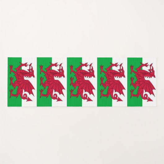 Welsh dragon flag yogamat (Voorkant (horizontaal))