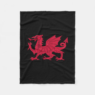 Welsh dragon fleece deken