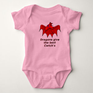 Welsh dragon geeft de beste wales baby van de kruk romper
