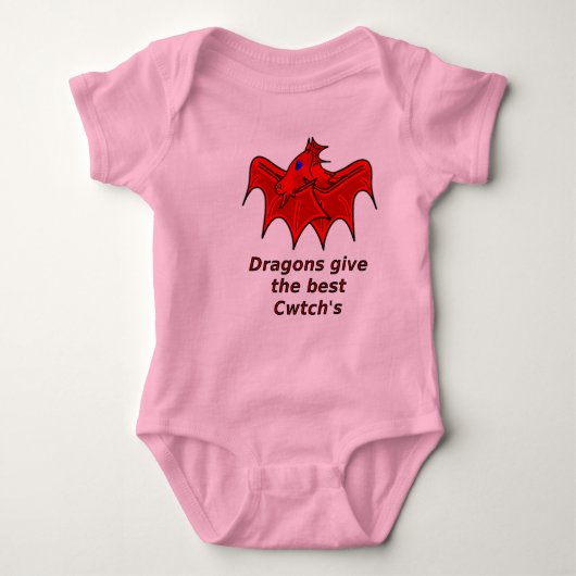 Welsh dragon geeft de beste wales baby van de kruk romper (Voorkant)