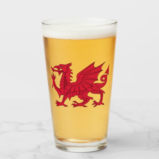 Welsh dragon glas (Voorkant gevuld)