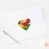 Welsh dragon hart sticker (Envelop)