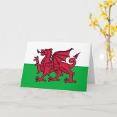 Welsh Dragon Kaart (Gele Bloem)