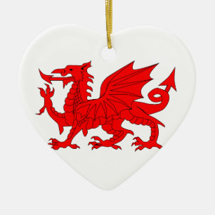 Welsh Dragon Keramisch Ornament