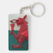 Welsh Dragon Key Ring Sleutelhanger (achterkant)