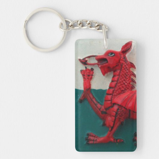 Welsh Dragon Key Ring Sleutelhanger (Voorkant)