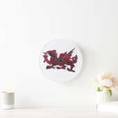 Welsh Dragon klokken. Ronde Klok (Huis)