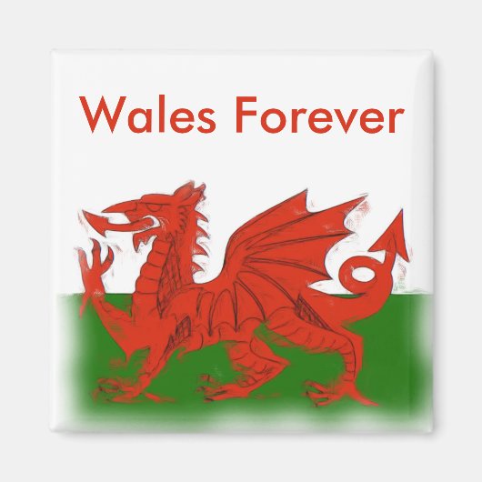 Welsh Dragon Magnet (Voorkant)