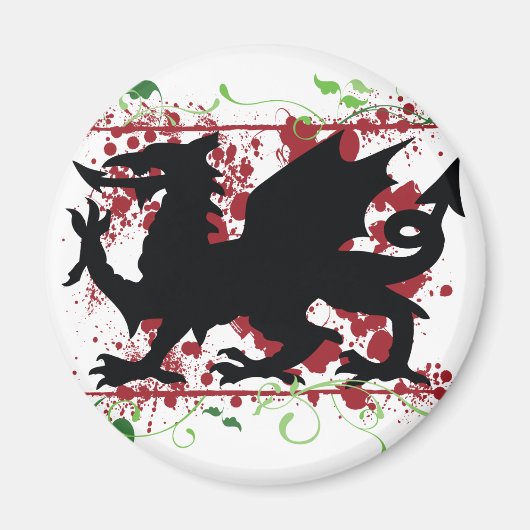 Welsh Dragon Magneten (Voorkant)