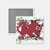 Welsh Dragon Magneten (Voorkant / Achterkant)