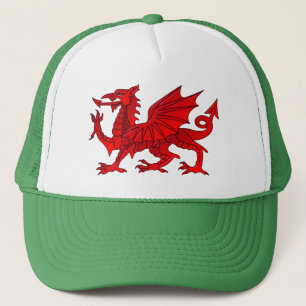 Welsh Dragon met een schuine kant Trucker Pet
