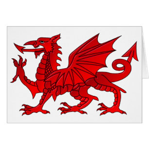 Welsh Dragon met een Schuine rand-effectkaart