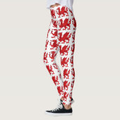 Welsh dragon met schuine rand leggings (Links)