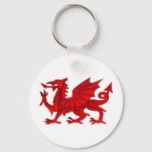 Welsh dragon met schuine rand sleutelhanger (Voorkant)