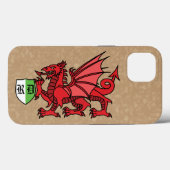 Welsh Dragon Monogram Case-Mate iPhone Case (Achterkant (horizontaal))