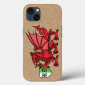 Welsh Dragon Monogram Case-Mate iPhone Case (Achterkant)