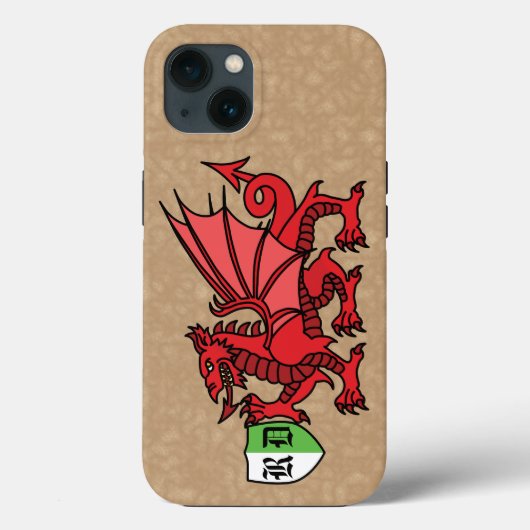 Welsh Dragon Monogram Case-Mate iPhone Case (Achterkant)