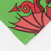 Welsh Dragon Monogram Fleece Deken (Hoek)