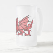 Welsh Dragon Monogram Matglas Bierpul (Voorkant rechts)