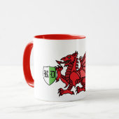 Welsh Dragon Monogram Mok (Voorkant links)