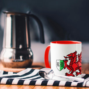 Welsh Dragon Monogram Mok