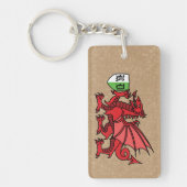 Welsh Dragon Monogram Sleutelhanger (Voorkant)