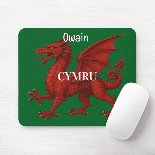 Welsh dragon Mousepad Muismat (Met muis)