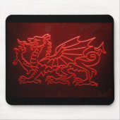 Welsh Dragon Neon Mosepad, Mousemat Muismat (Voorkant)