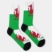 Welsh Dragon Patriotic, Cymru Flag, Wales Premium Sokken (Rechts)