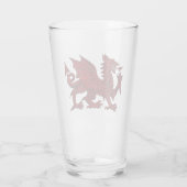 WELSH DRAGON PINT GLASS GLAS (Achterkant)