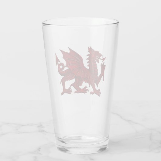 WELSH DRAGON PINT GLASS GLAS (Achterkant)