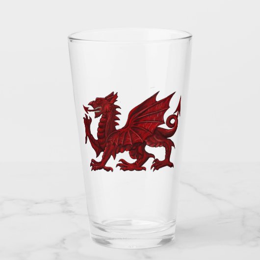 WELSH DRAGON PINT GLASS GLAS (Voorkant)