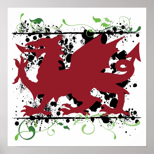Welsh Dragon Poster (Voorkant)