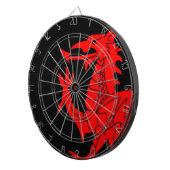 Welsh Dragon Rampant Dartbord (Voorkant Rechts)