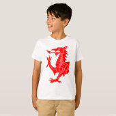 Welsh Dragon Rampant T-shirt (Voorkant volledig)