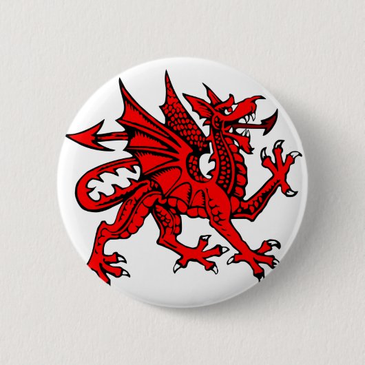 Welsh dragon ronde button 5,7 cm (Voorkant)